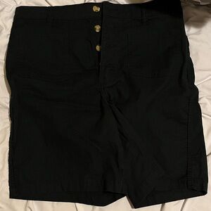 Lee Women's Black Flat Front Shorts